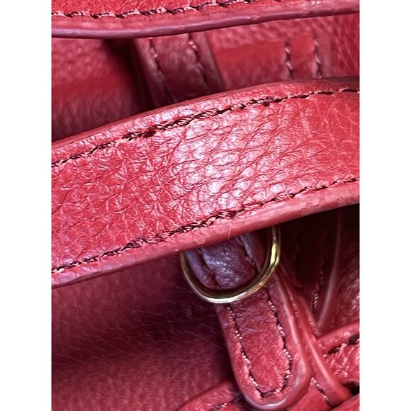 Emma Fox Classic Large Foldover Leather Bag Bordeaux ML8614 —READ— - Picture 14 of 16